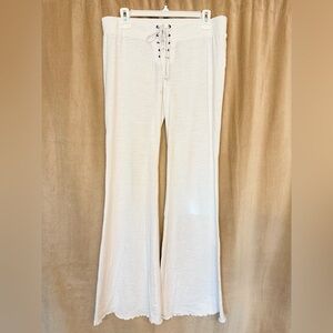 🌾 Roxy White Lace-Up Swimsuit Coverup Pants